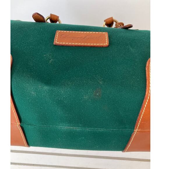 DOONEY & BOURKE GREEN CANVAS/ LEATHER SHOULDER TOTE ASIS - Picture 10 of 16